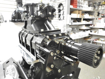 TBS-3121 Black 250 Blower 2 Lobe- 8mm BB Chevy Std Deck 250 "BABY" Billet Blower Package